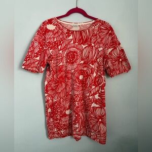 Marimekko Red and White Patterned Tunic